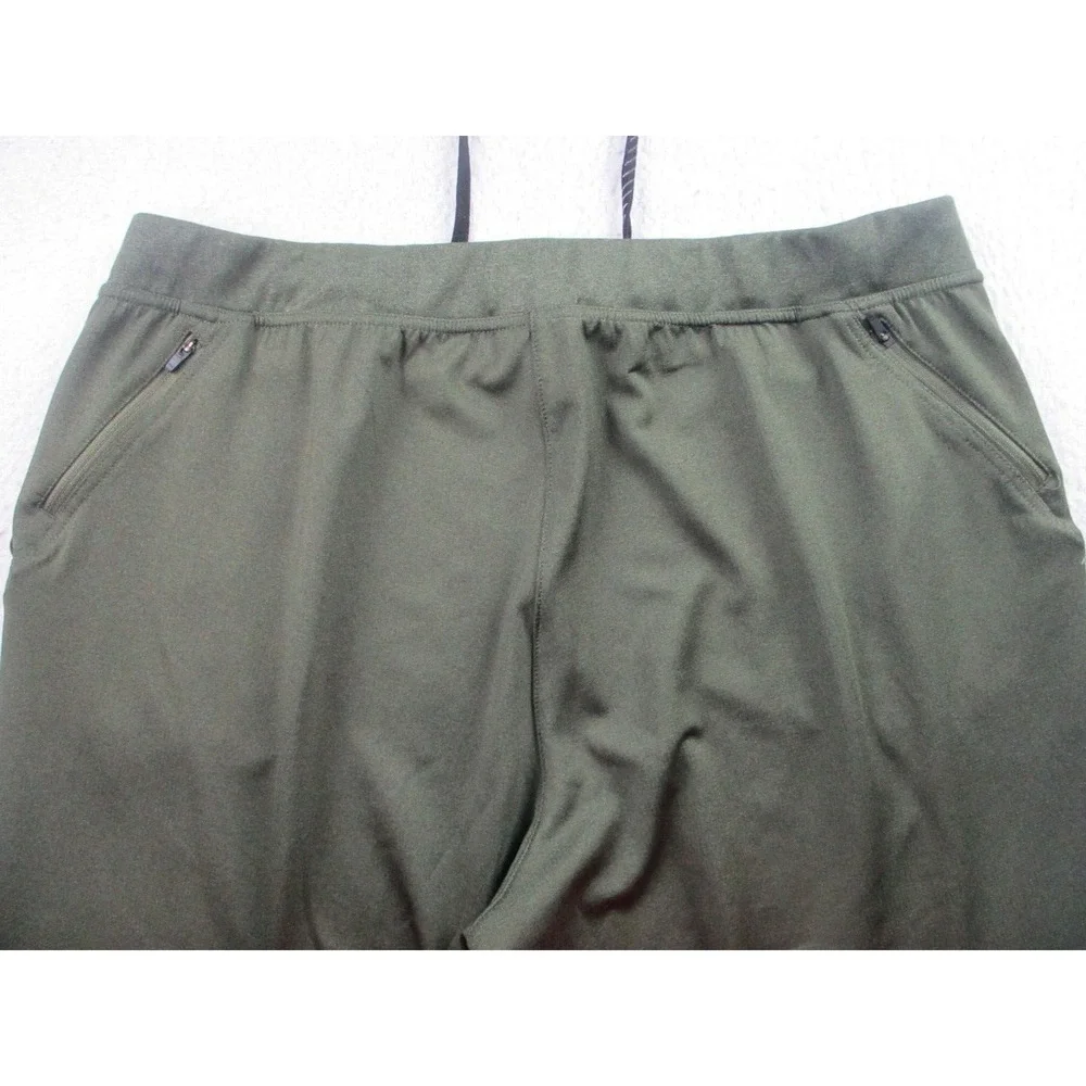 Hylete Jogger Pants Mens Size XXL Green Zip Pocket Drawstring Tapered Active Gym
